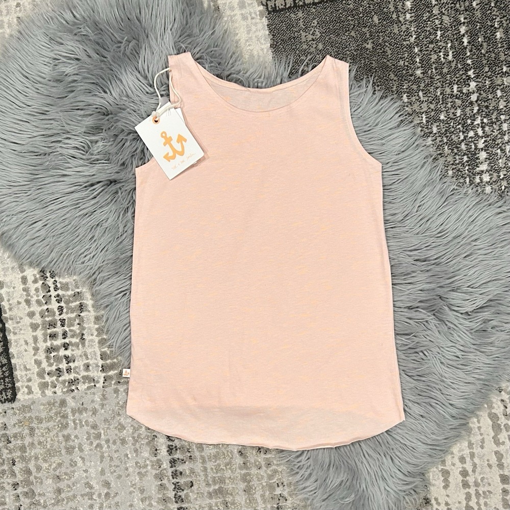 Noé & Zoë Youth Neon Orange/Peach Raw Edge Loose Tank Size 12Y